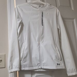 Under Armour White Zip-Up Hoodie